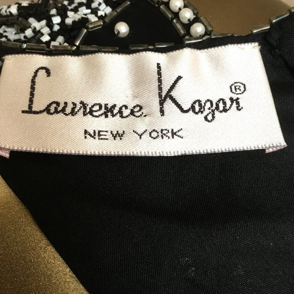 Vintage LAURENCE KAZAR Sleeveless Silk Beaded, Sequined, Embellished Dress - Picture 12 of 15